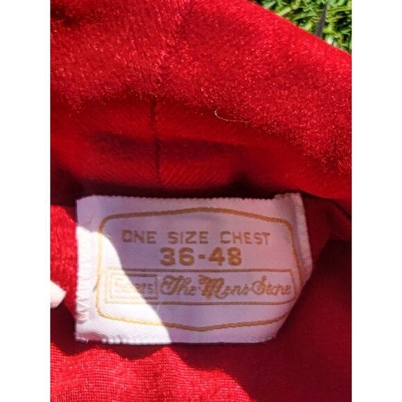 Vintage Sears The Men's Store Robe Sz 36-48 Red Casual Sleepwear Loungewear - Picture 4 of 7